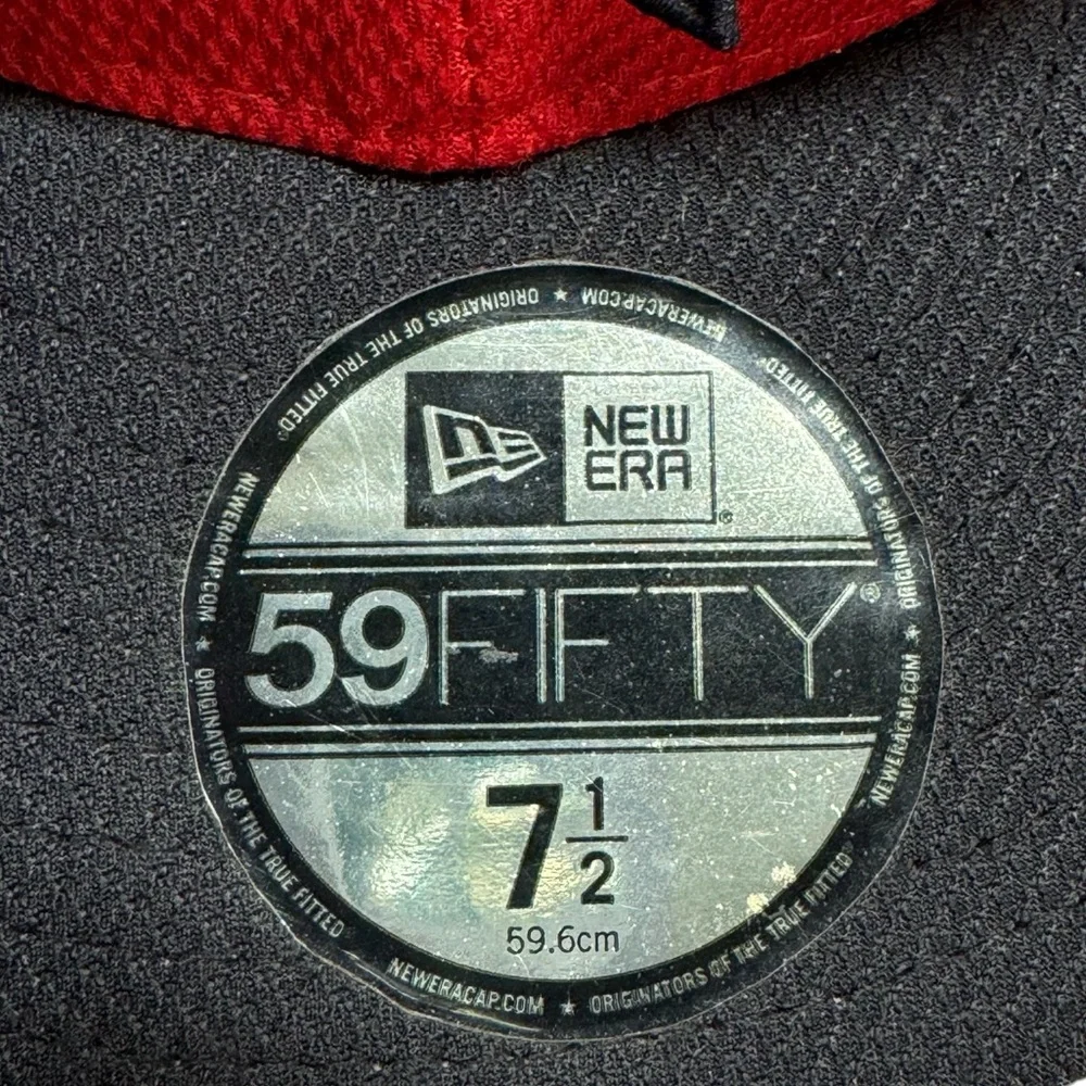 New York Yankees New Era 59fifty Hat Size 7.5 American Flag Star‎ MLB On Field